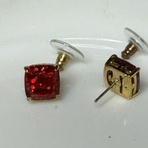 Kate spade red glitter earrings